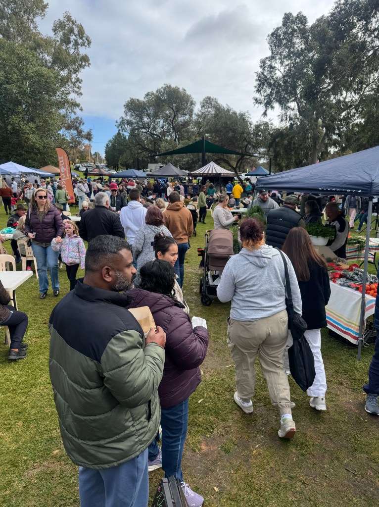 Jaycee Park - the place to be, with our amazing breakfast, plenty of seating and live music